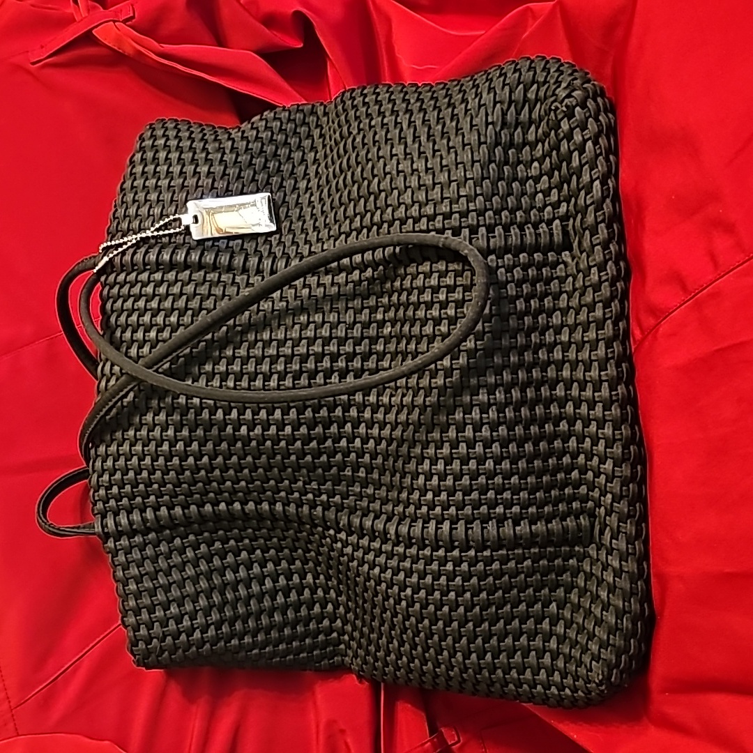 Nine West Black Woven Bag Euc